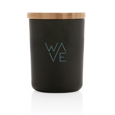 Logo trade promotional items image of: Ukiyo deluxe scented candle with bamboo lid