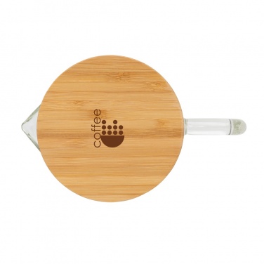 Logotrade promotional gift picture of: Ukiyo borosilicate glass carafe with bamboo lid 1.2L