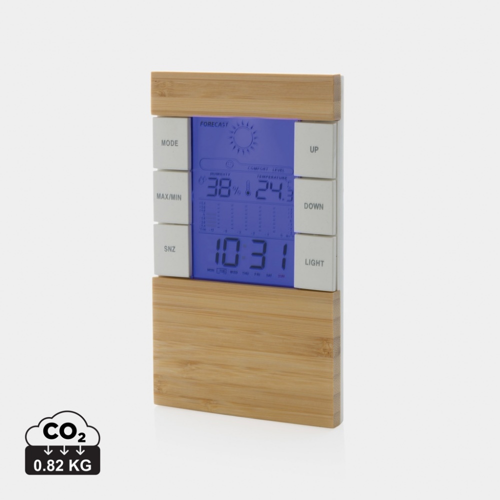 Logo trade advertising products picture of: Utah RCS rplastic and bamboo weather station