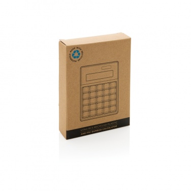 Logo trade business gift photo of: Utah RCS recycled plastic and  bamboo calculator