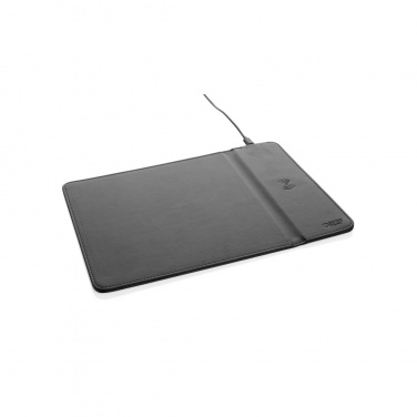 Logo trade promotional products image of: Swiss Peak RCS recycled PU 10W wireless charging mousepad