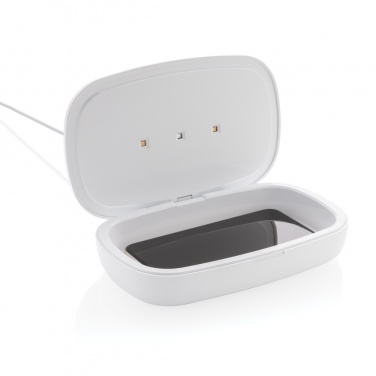 Logotrade corporate gift image of: UV-C steriliser box with 5W wireless charger