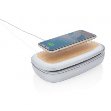 Logo trade promotional products image of: Rena UV-C steriliser box with 5W wireless charger