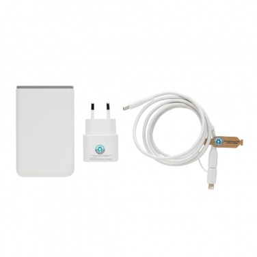 Logotrade promotional giveaways photo of: Surge RCS recyled PET 20W type C 3 pcs charging set