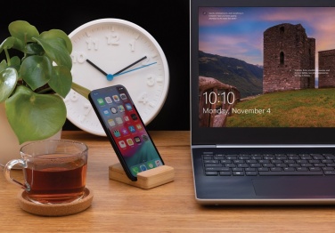 Logotrade promotional merchandise picture of: Bamboo phone stand XD