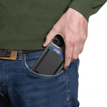 Logo trade promotional products picture of: Magstand RCS recycled PU magnetic phone wallet with stand