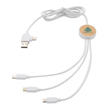 Logotrade promotional gift image of: RCS recycled plastic Ontario 6-in-1 cable