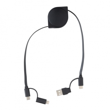 Logo trade promotional items picture of: RCS standard recycled plastic and TPE 6-in-1 cable