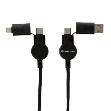 Logo trade promotional giveaways picture of: Oakland RCS recycled plastic 6-in-1 fast charging 45W cable