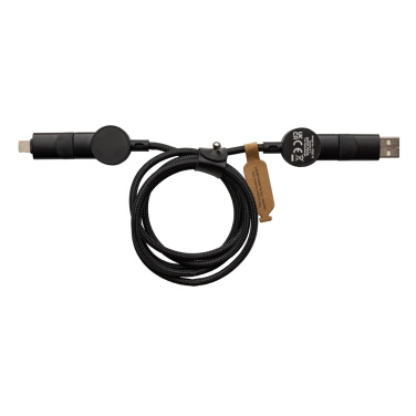 Logo trade corporate gifts picture of: Oakland RCS recycled plastic 6-in-1 fast charging 45W cable