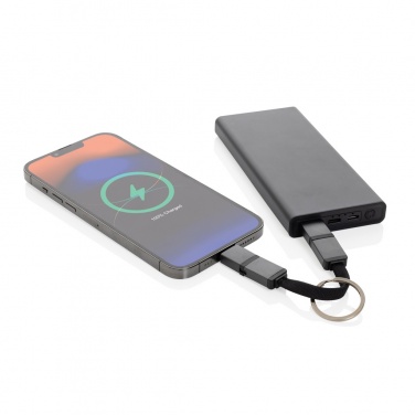 Logo trade advertising products image of: Terra recycled aluminum 4 in 1 60W fast charging cable