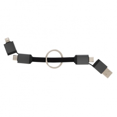 Logotrade business gift image of: Terra recycled aluminum 4 in 1 60W fast charging cable