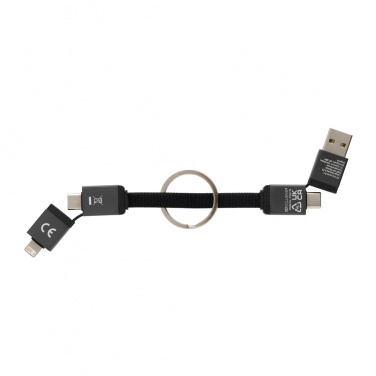 Logotrade promotional products photo of: Terra recycled aluminum 4 in 1 60W fast charging cable