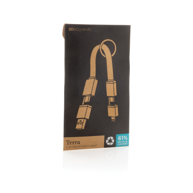 Logotrade advertising product image of: Terra recycled aluminum 4 in 1 60W fast charging cable