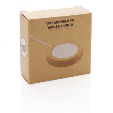 Logotrade corporate gift image of: Cork and Wheat 5W wireless charger