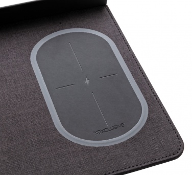 Logo trade corporate gifts image of: Air mousepad with 5W wireless charging and USB