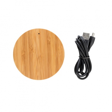 Logotrade promotional product image of: Bamboo X 5W wireless charger
