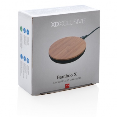 Logo trade advertising products image of: Bamboo X 5W wireless charger