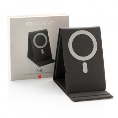 Logotrade advertising products photo of: Artic Magnetic 10W wireless charging phone stand