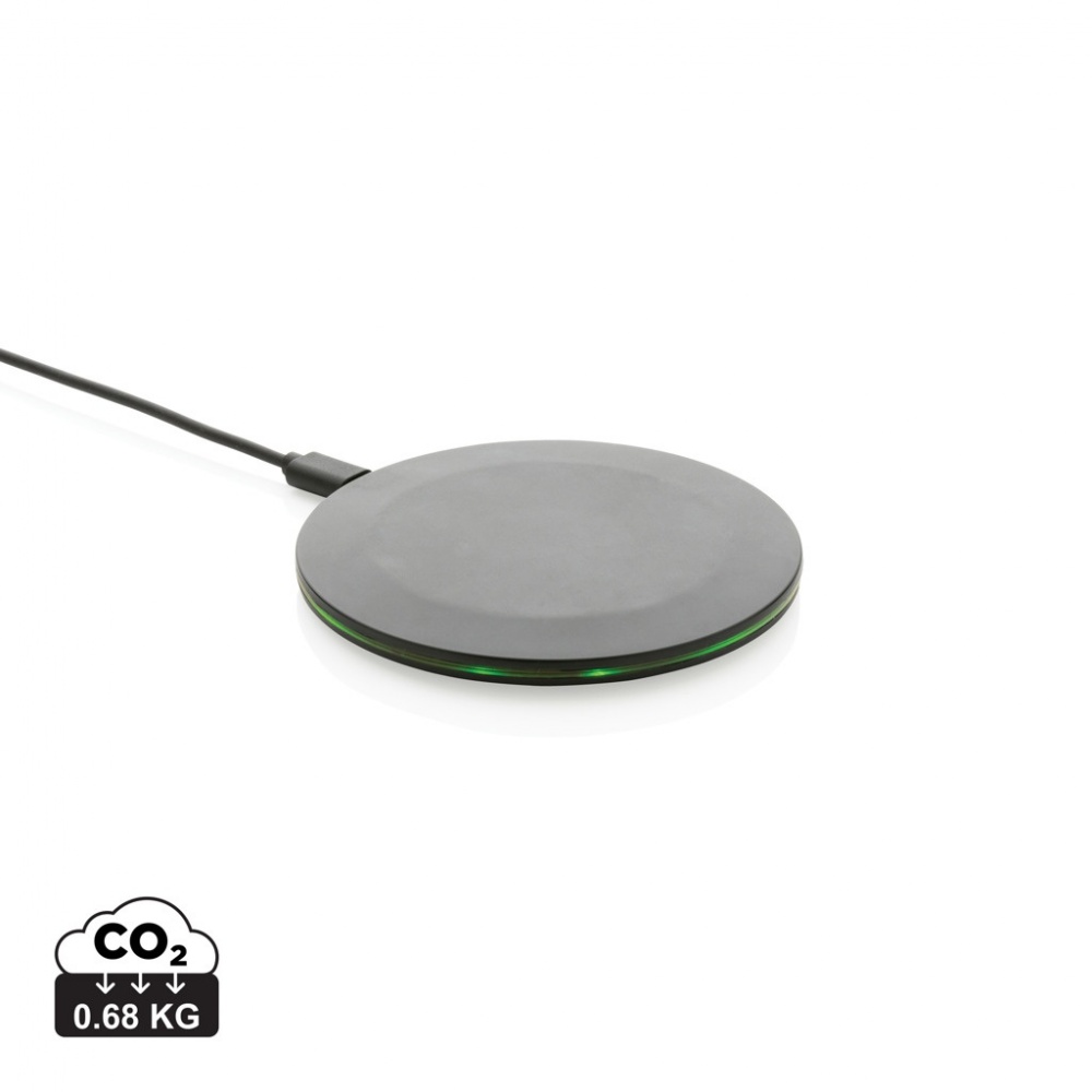 Logo trade business gifts image of: RCS recycled plastic 15W Wireless fast charger