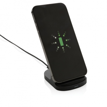 Logotrade promotional items photo of: RCS recycled plastic double coil wireless stand 15W