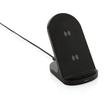 Logo trade promotional giveaways picture of: RCS recycled plastic double coil wireless stand 15W