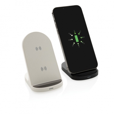 Logotrade corporate gift picture of: RCS recycled plastic double coil wireless stand 15W