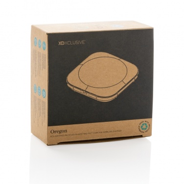 Logotrade promotional product picture of: Oregon RCS recycled plastic and cork 10W wireless