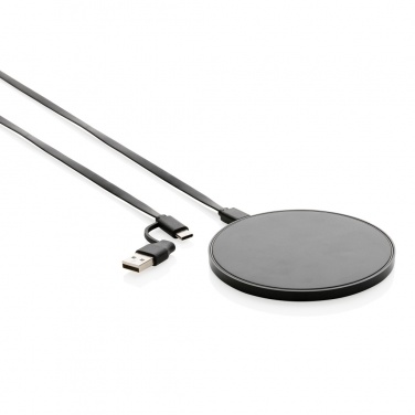 Logo trade corporate gifts picture of: RCS standard recycled plastic 10W wireless charger
