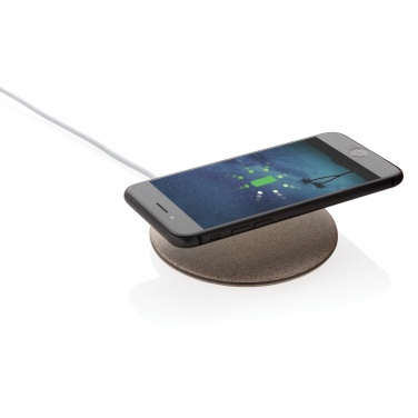 Logo trade promotional products image of: 5W Wheat straw wireless charger