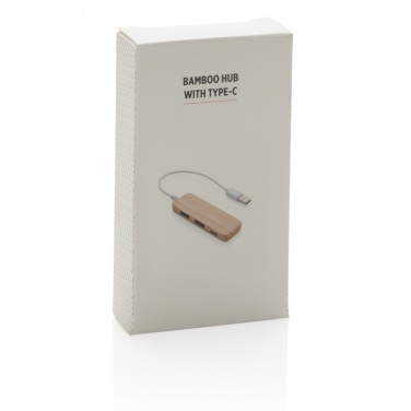 Logo trade promotional gifts image of: Bamboo hub with Type-C