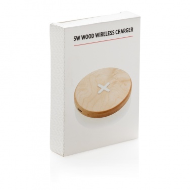 Logo trade promotional giveaway photo of: 5W wood wireless charger