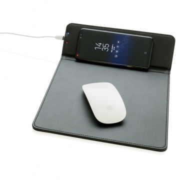 Logo trade promotional gifts picture of: Mousepad with 5W wireless charging