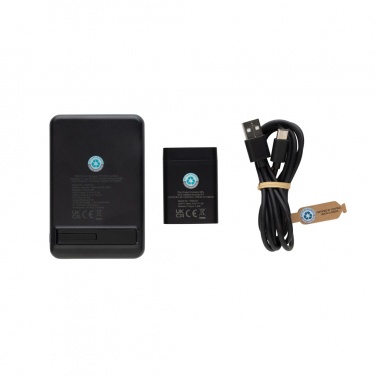 Logotrade promotional gift image of: Powerbase RCS recycled plastic 3 in 1 charger with powerbank