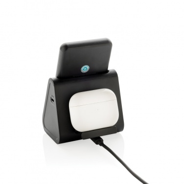 Logotrade advertising products photo of: Powerbase RCS recycled plastic 3 in 1 charger with powerbank