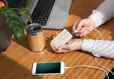 Logo trade promotional items picture of: Wheat Straw 5.000 mAh Pocket Powerbank