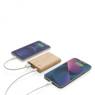 Logotrade promotional product picture of: Bamboo 5.000 mAh powerbank