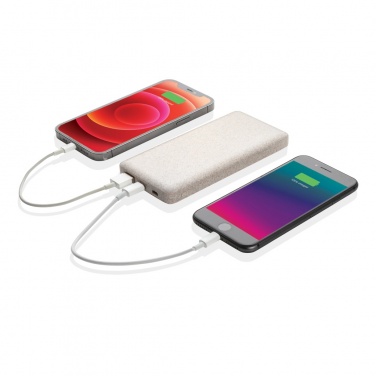 Logo trade advertising products image of: 10.000 mah wheat straw powerbank