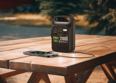 Logo trade promotional gifts image of: Power Vault RCS rplastic 21000 mAh portable power station