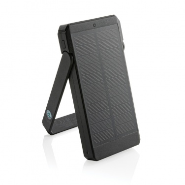 Logo trade promotional item photo of: Skywave RCS recycled plastic solar powerbank 10000 mAh