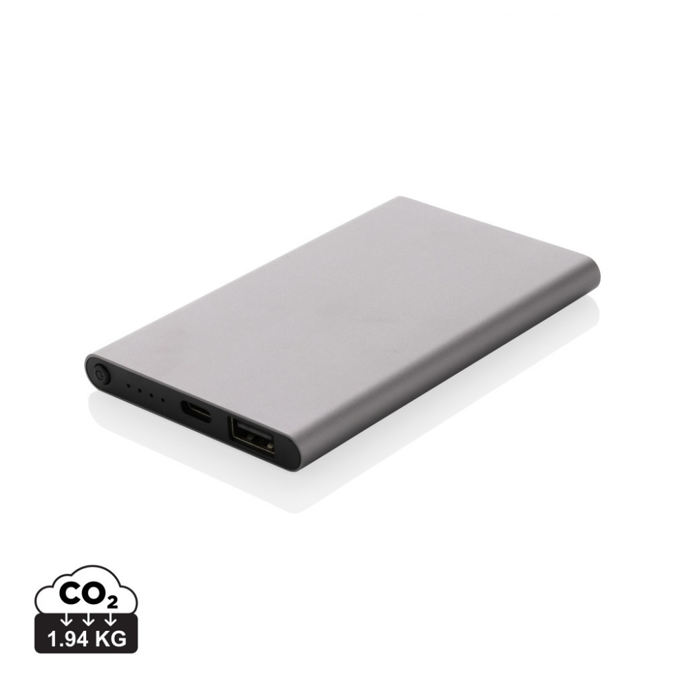 Logotrade promotional gift picture of: RCS recycled plastic/aluminum 4000 mah powerbank with type C