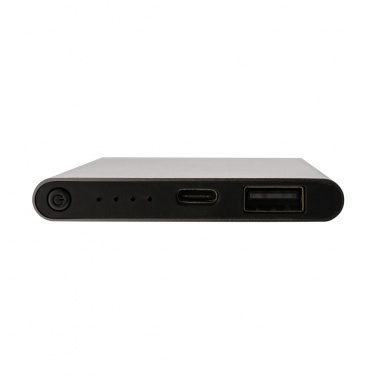 Logo trade corporate gifts picture of: RCS recycled plastic/aluminum 4000 mah powerbank with type C