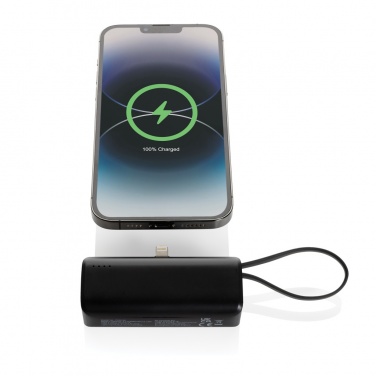 Logo trade promotional giveaways image of: Powerlink RCS rplastic 3000 mAh powerbank iOS connector