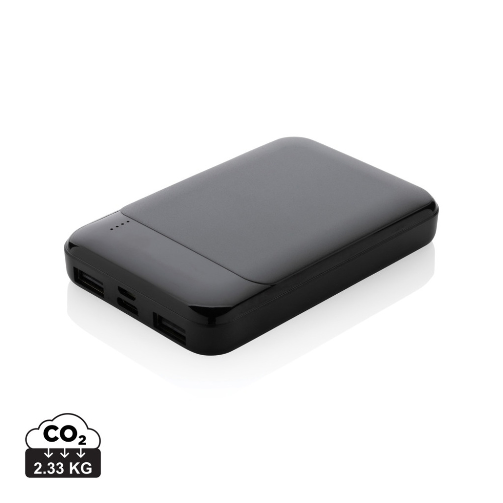 Logo trade promotional item photo of: RCS recycled plastic 5.000 mAh powerbank