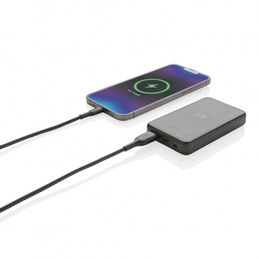 Logo trade promotional merchandise image of: RCS recycled plastic 5.000 mAh 5W wireless powerbank