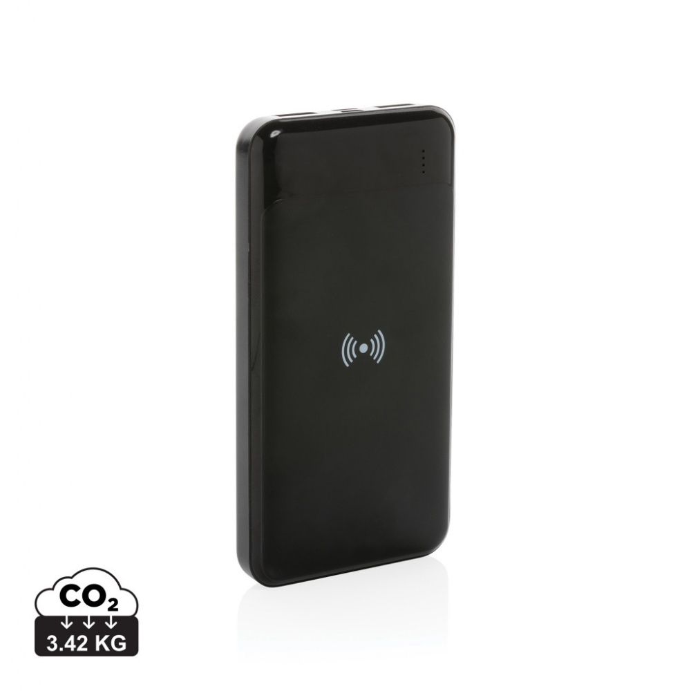 Logo trade promotional giveaways image of: RCS standard recycled plastic wireless powerbank