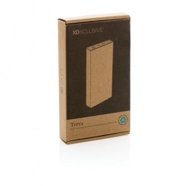 Logo trade business gift photo of: Terra RCS recycled aluminium powerbank 5.000 mAh