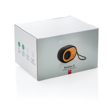 Logo trade promotional item photo of: Bamboo X  speaker