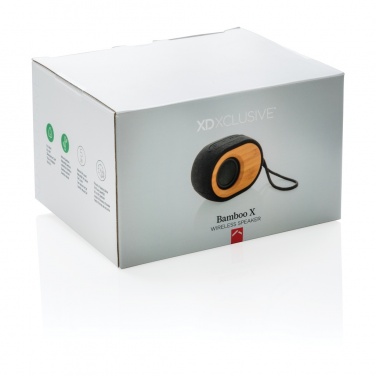 Logo trade promotional product photo of: Bamboo X  speaker