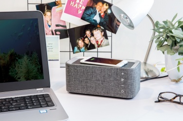 Logo trade promotional items picture of: Vogue wireless charging speaker